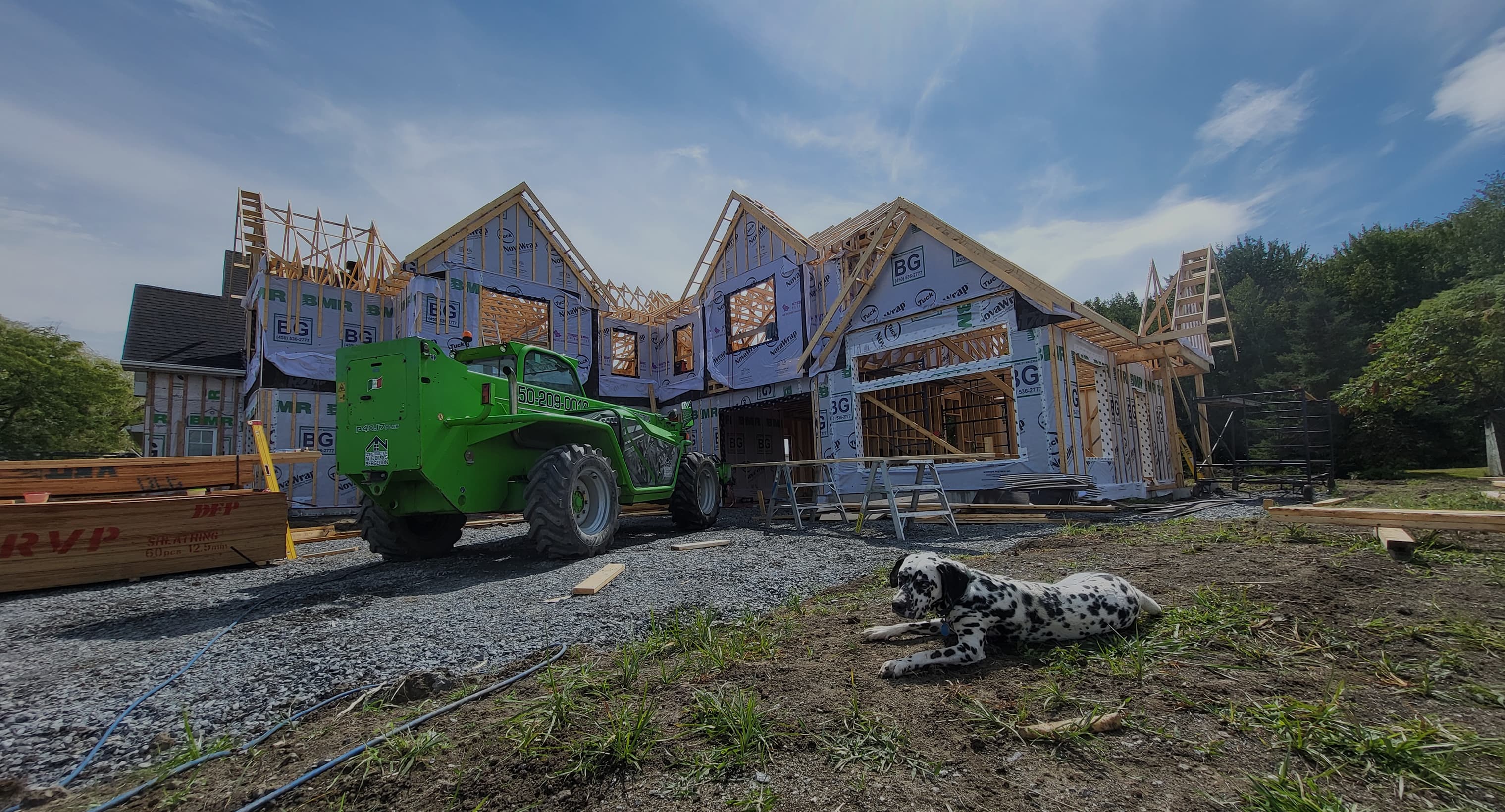Chantier de construction résidentielle de Construction Picolo, maison en ossature de bois
